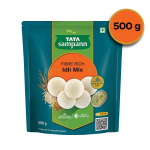 Tata Sampann Fiber Rich Idli Mix | Paruo&scaron;ta virti pusryčių mi&scaron;inį | Paruo&scaron;ta per 15 minučių | Mink&scaron;tas, purus ir skanus Idlis | Idli te&scaron;la | 500 g 500g