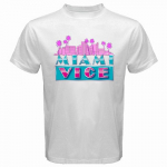 MIAMI VICE TV serialo Don Johnson balti unisex mar&scaron;kinėliai S