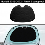 Skirta Tesla Model 3 2017-2023 Priekinės bagažinės dangčio garso izoliacijos vata Interjero gaubtas Frunk/Bagažinės garso izoliacijos ir apsaugos nuo dulkių medvilninis kilimėlis Model 3 Frunk black