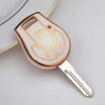 Skirtas Nissan Micra K14 Juke March Sunny 2 mygtukų automobilio nuotolinio valdymo pulto rakto dėklo dangtelis TPU automobilio raktų apvalkalas, pultelio laikiklis, krep&scaron;io apsauga, priedai Key Case balta