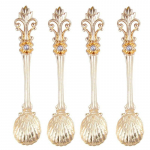 4 vnt. 11 cm karali&scaron;kojo metalo raižytų kavos &scaron;auk&scaron;tų rinkinys Senovinis stalo &scaron;auk&scaron;tas Senoviniai arbatos &scaron;auk&scaron;tai Kavos &scaron;auk&scaron;tai valgomieji &scaron;auk&scaron;tai raudona