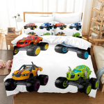3D spausdinys Blaze ir Monster Machines patalynės komplektas Animacinis antklodės užvalkalas Dvigulis Vieno dydžio Pilnas Karalienės Karali&scaron;kas Suaugusių Vaikų Patalynė Antklodės užvalkalas EU Twin 135x200cm