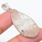 Rose Quartz Handmade 925 Sterling Silver Jewelry Pendant 1.89 s5d83