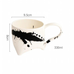 Madingi retro keraminiai kavos puodeliai, kūrybingi pusryčiai, avižinių dribsnių pieno puodelis, i&scaron;skirtinis kasdienis biuro vandens puodelis, jogurto puodeliai 250ml