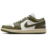 Air Jordan 1 Low Medium Olive Moteri&scaron;ki sportbačiai Žali Sail Kokoso pienas DC0774-122 35.5