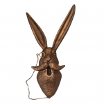 Vintažinė gyvūno galvos sienos dekoracija namams, biurui, svetainei, sienų menas, derva Rabbit