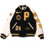 Nike x Patta Bėgimo komandos Varsity striukė (Azijos dydis) Juoda/Geltona/Balta Unisex Vir&scaron;utinė apranga FJ3107-010 M