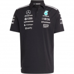 adidas Mercedes AMG Petronas Formula 1 komandos Polo juoda/balta vyri&scaron;ka gatvės apranga JW5391 S