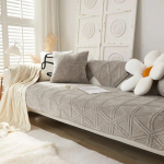 Storas pliu&scaron;inis sofos pagalvėlė, žiemos &scaron;iluma, neslystantis sofos užvalkalas, &bdquo;Four Seasons&ldquo; universalus svetainės dekoras, sofa, viskas įskaičiuota, rank&scaron;luostis 70x70cm 1pc