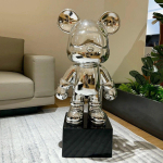 Galvanizuotas &Scaron;altas Lokys Taupyklės Ornamentas Svetainės Televizoriaus Spintelės Dekorui 50cm