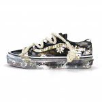 Vans Old Skool Neslystantys Atsparūs dilimui Žemi Kateboard batai Unisex Juodi Balti VN000D3HY28(Team405-) 35