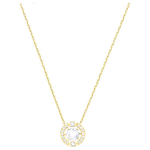 Swarovski Una plakančios &scaron;irdies kristalų karoliai Moteri&scaron;ki karoliai Balto aukso 5284186 Box (Random Color)
