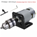 775 nuolatinės srovės variklis Miniatiūrinis rankinio gręžimo griebtuvo kotas 12V 12000RPM Staklių preso montavimo laikiklis frezavimo, pjovimo, gręžimo staklėms