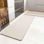 Super sugeriantis virtuvės grindų kilimėlis Ilgas diatomito virtuvės kilimėlis Mink&scaron;ti plaunami kilimai Vientisos spalvos vonios kambario įėjimo durų kilimėlis 50x120cm