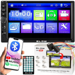 Automobilio radijas Bluetooth 2 Din 7 coliai RDS USB Aux Micro SD 4x50W Nuotolinio valdymo pultas