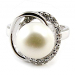 Bague argent 'Sissi' blanc