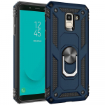 Skirtas &bdquo;Samsung Galaxy J6 A6 2018 J600F / J6 J4 Plus J610F Prime Case&ldquo; dviejų sluoksnių karinių &scaron;arvų dėklas, magnetinis žiedinis stovas, kietas dangtelis For Galaxy J6 2018