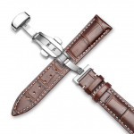 Laikrodžio apyrankė 18mm 19mm 20mm 21mm 22mm 24mm Calf Natūralios odos laikrodžio apyrankė Alligator grūdėta laikrodžio dirželis, skirtas Tissot Seiko 20mm