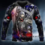 Pavasario rudens vyri&scaron;ki drabužiai Viking Hoodies Megztiniai 3D Spausdinti Skull Angel Streetwear Vintažinis ilgomis rankovėmis vyri&scaron;kos megztinės striukės XL