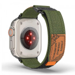Nailoninis dirželis Apple Watch Ultra 2 49/45/42/44/40/41mm kilpinė apyrankė Correa, skirta iWatch Series 9 ultra 8 7 se 6 5 4 3 2 1 Band 38mm 40mm 41mm žalia