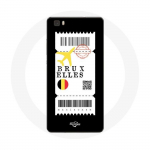Coque pour Huawei P8 Billet d'avion Bruxelles Belgique