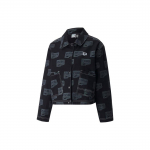 Puma &bdquo;Downtown&ldquo; serijos logotipo spausdinimas su dviguba ki&scaron;enė vienaeilė striukė moteri&scaron;ka striukė juoda 537639-01 M