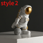 1/3 vnt. Kūrybinga dervos astronautų ornamento figūrėlė statula kosmonautas stalo dekoras modeliavimas vaikų dovana namų dekoravimas Style1-1pcs auksas