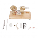 Stirlingo variklio modelis CNC rėmas Daugiaspalvis LED Aliuminio lydinio smagratis &Scaron;vietimo žaislas Te