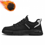 Žieminiai vyri&scaron;ki stori ir pliu&scaron;iniai &scaron;ilti ir madingi medvilniniai batai laisvalaikio medvilniniai batai darbo apsaugai 39 juoda