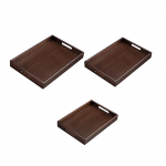 Kaimi&scaron;ki serviravimo padėklai su dviguba rankena skirta užkandžių tvarkykle, skirta valgomojo stalo spintelei ant stalvir&scaron;io namuose S