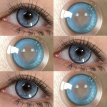 EYESHARE 1Pair Brown Colored Contact Lenses Natural Eye Cosmetic Soft Beauty Yearly Use Brown Lenses for Eyes