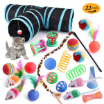 Žaislų rinkinys katėms &bdquo;Crossborder&ldquo;: Interaktyvus erzinimo žaislas, pliu&scaron;inė pelė ir garso žaislai Accessories Color Random