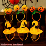 Naujas moliūgo raganos skrybėlės lankelis Helovino plaukų juosta moterims Cosplay vakarėliui mergaičių plaukų aksesuarai D