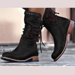 Didelio dydžio moteri&scaron;ki ankle boots - Madingi, universalūs, Europos ir Amerikos žiemos stiliaus. 36 juoda