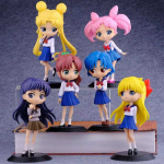 6 vnt./rinkinys Anime Mėnulio Jūreivė Merkurijus Venera Jupiteris Marsas Merginos Grožis PVC Figūrėlė Modelis Žaislai 15cm no box blue