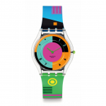 Swatch Neon Kar&scaron;tas Lenktynininkas Odinis Klasikinis Laikrodis (SS08K119)