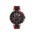 TISSOT Race kolekcijos kvarcinis mechanizmas 100 m atsparumas vandeniui Vyri&scaron;ki laikrodžiai Laikrodis 44,5 mm Juodas ciferblatas T111.417.27.441.00 Black Dial