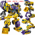 Jinbao 5 in 1 Didelis 45CM Transformuojamas Predaking Žaislai Anime Devastator KO G1 Robotas Veiksmo Figūrėlė Berniukas Vaikai Vaikas Dovana