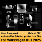 VOLKSWAGEN ID.3 2025 Skydelio prietaisų skydelio navigacijai Automobilio interjero apsauginė plėvelė TPU Anti-Scratch LHD