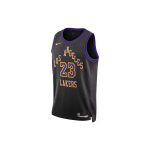 Nike Lebron James Los Angeles Lakers Miesto Edition 2023/24 Vyri&scaron;ki Nike Dri-FIT NBA Swingman mar&scaron;kinėliai Juodi DX8506-012 M