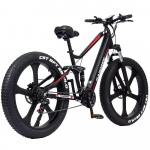 Naujas YX90M Elektrinis dviratis 1000W Variklis 48V 13.6AH Baterija 26 colių Storos Padangos Suaugusiųjų Elektrinis Dviratis 1000W 48V 13.6AH juoda
