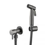 304 Nerūdijančio Plieno Rankinis &Scaron;attafas Tualeto Bidė Purk&scaron;tuvas ir Vonios Bidė Du&scaron;as Su Bidė Mai&scaron;ytuvu (Dark Grey,Stainless Steel) tamsiai pilka spalva