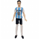 1 rinkinys 1/6 Futbolas Sportiniai drabužiai Keno berniuko lėlės apranga Top &scaron;ortai Kojinės Barbės vaikinui Ken Doll Vyri&scaron;ki gimnastikos kostiumai violetinė