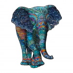 Mediniai gyvūnų galvosūkiai me&scaron;kiukas, medinės dėlionės suaugusiems ir vaikams, &scaron;eimos žaislai C