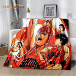 Slam Dunk animacinių filmų mink&scaron;ta pliu&scaron;inė antklodė, flanelinė antklodė, skirta svetainei miegamojo lovai sofos pikniko užvalkalui Bettdecke 75x90cm