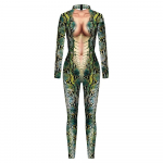 Moterys Vyrai Gyvūnai Gyvatė Python 3D Spausdinti Kombinezonas Unisex Punk Muscle Helovinas Cosplay Kostiumai Suaugusiesiems Vakarėlis Vaidmenų žaidimas Apranga S
