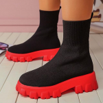 Moteri&scaron;ki batai Slip On Western Kulk&scaron;nies Batai Platforma Megztos Moteri&scaron;kos Rudeninės Kojinės Batai Moteri&scaron;ki Madingi Moteri&scaron;ki bateliai 42