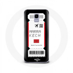 Coque pour Samsung Galaxy A6 2018 Billet d'avion Marrakech Maroc