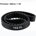 Juodas pavaros krumplinis diržas 10 mm pločio sinchroninis uždaros kilpos paskirstymo diržo skriemuliai galios perdavimas 100XL-254mm/0.83ft