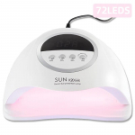 X20 MAX nagų džiovintuvas 320W UV LED lempa nagams 72 LED gelinio lakavimo kietinimo manikiūro lempa su automatiniu i&scaron;maniuoju jutikliu nagų dizainui EU plug balta